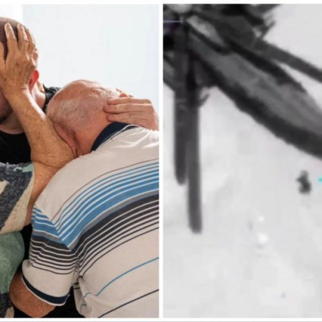 Almog Meir Jan s obitelji u bolnici (lijevo), spašavanje helikopterom (desno)