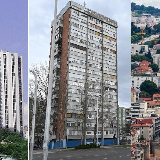 Neboderi u Splitu, Zagrebu i Rijeci