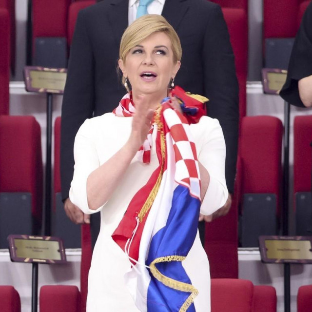 Kolinda Grabar-Kitarović na tribinama