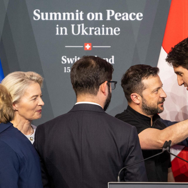 Ursula von der Leyen, Gabriel Borić, Volodimir Zelenski i Justin Trudeau