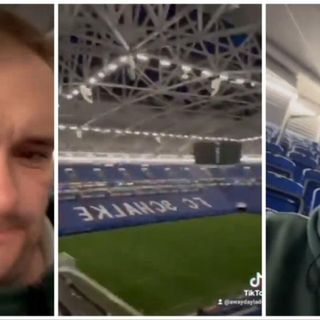 Engleski navijač na stadionu Schalkea