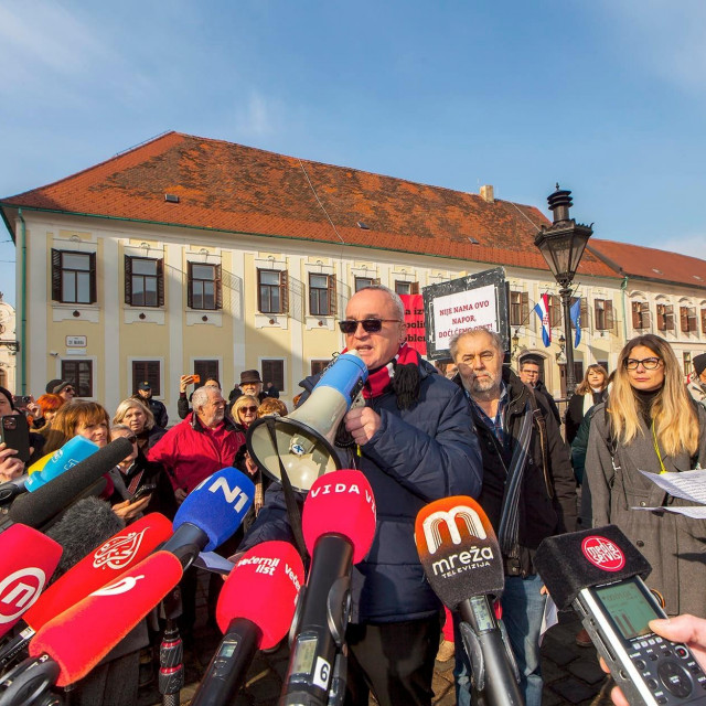 Prosvjed na Markovom trgu