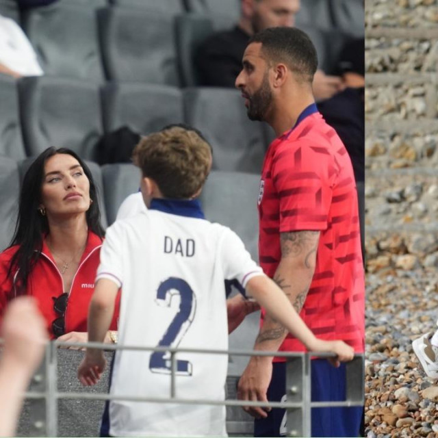 Annie Kilner i Lauryn Goodman došle podržati Kylea Walkera na Euru 2024.