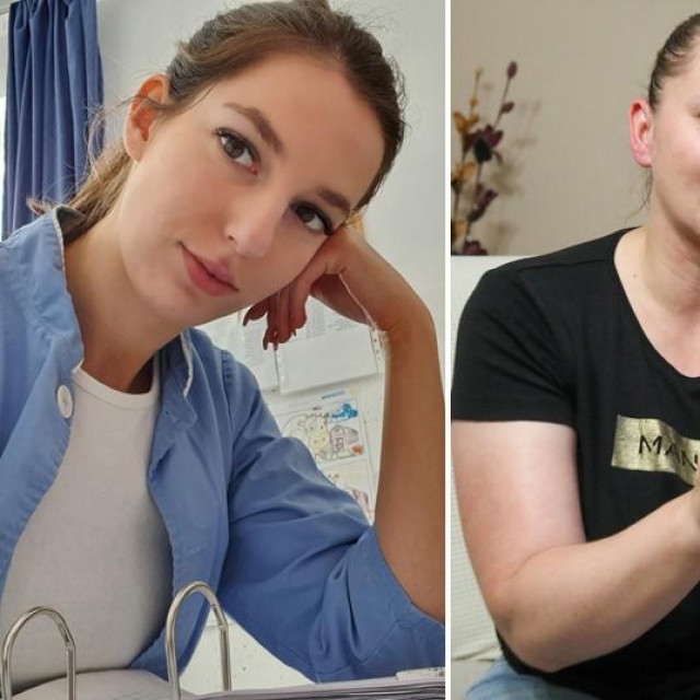 Petra Horvat (lijevo), Petrina sestra i majka (desno)