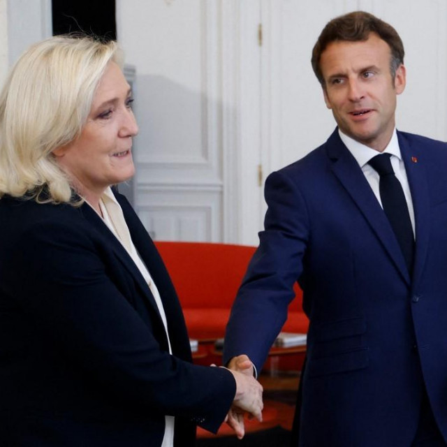 Marine Le Pen i Emmanuel Macron