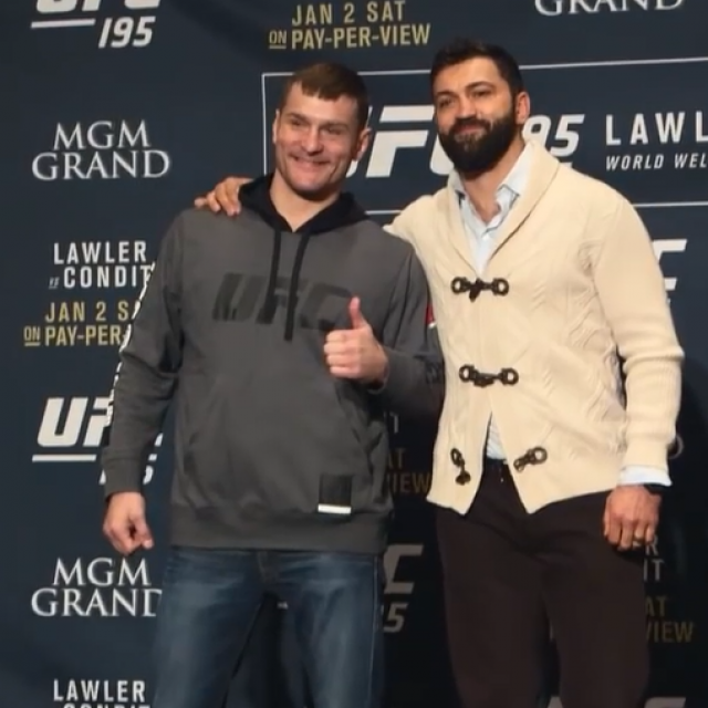 Andrei Arlovski (desno) i Stipe Miočić (lijevo)