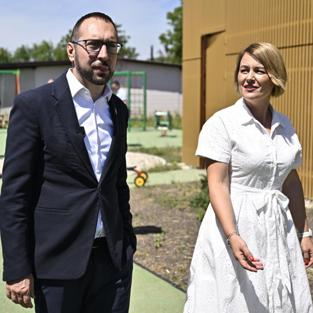 Gradonačelnik Zagreba Tomislav Tomašević na otvaranju jednog vrtića