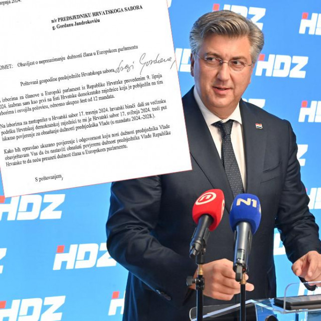 Dopis koji je Plenković poslao Jandrokoviću