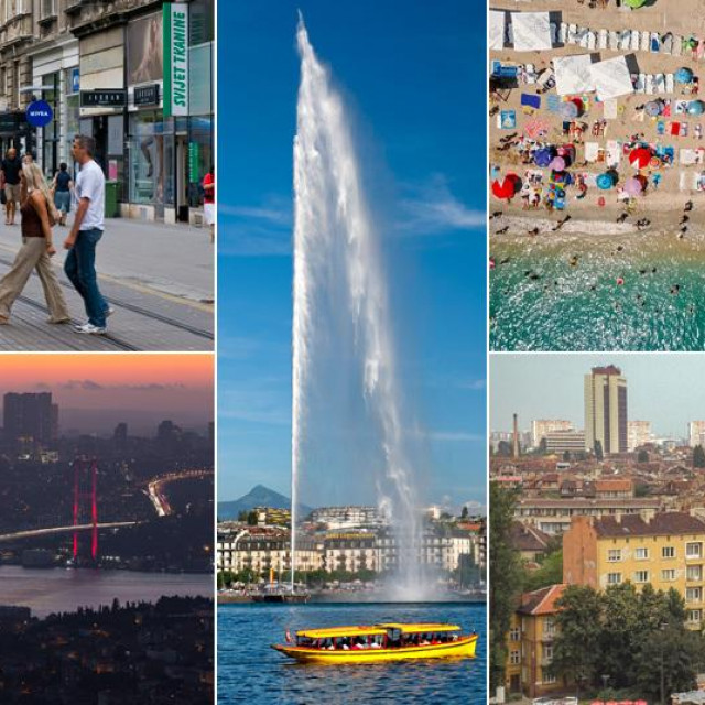 Zagreb; Istanbul; Ženeva; obala Rumunjske; Sofija