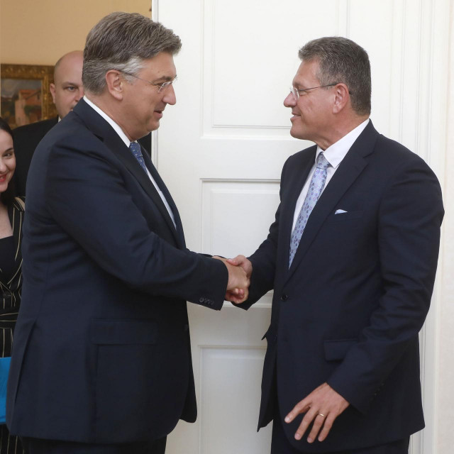 Andrej Plenković i Maroš Šefčovič