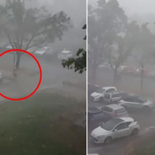 Prizori strašnog nevremena u kojemu se zatekla Snježana