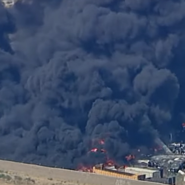 Požar na autootpadu u SAD-u