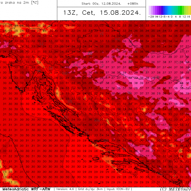 Vrućina na blagdan Velike Gospe /Meteoadriatic