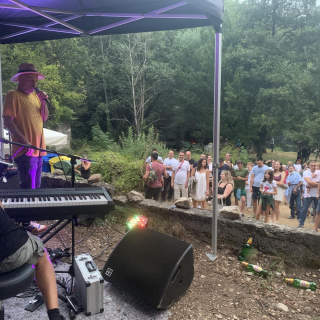 Mile Kekin na koncertu kod Izvora rijeke Une