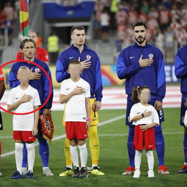 Luka Modrić i sin Domagoja Vide (u krugu)