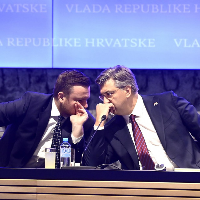 Potpredsjednik Vlade i ministar financija Marko Primorac i premijer Andrej Plenković