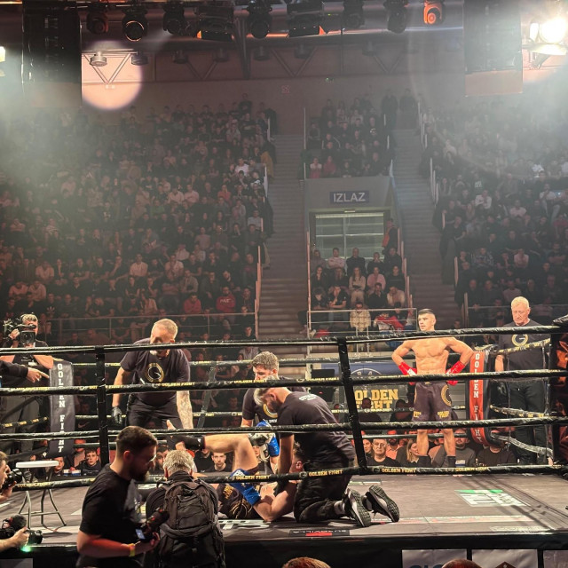 Andrej Kedveš nakon nokauta na Golden Fightu 7
