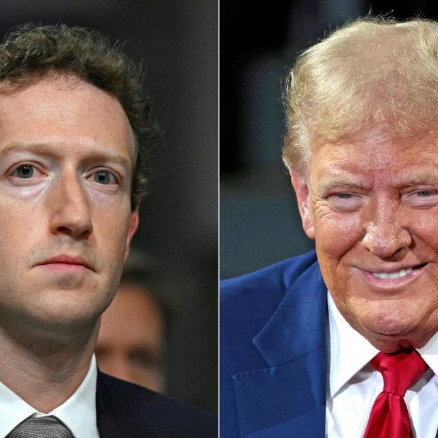 (COMBO) This combination of pictures created on November 27, 2024 shows Mark Zuckerberg (L), CEO of Meta, on January 31, 2024, and former US President and Republican presidential candidate Donald Trump on September 17, 2024. Mark Zuckerberg joined Donald Trump for dinner at his Mar-a-Lago estate November 27, with an advisor to the president-elect saying the tech billionaire ”wants to support the national renewal of America.”
The 40-year-old chief executive of Meta -- which owns Facebook, Instagram and Whatsapp -- has been carefully trying to mend ties with Trump. (Photo by ANDREW CABALLERO-REYNOLDS and JEFF KOWALSKY/AFP)