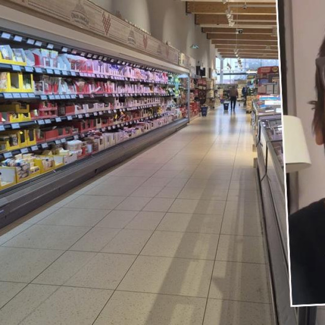 Prazni dućan u Zagrebu tijekom bojkota i Dominik Alpeza