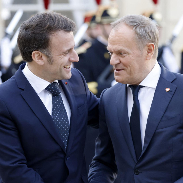 Emmanuel Macron i Donald Tusk 