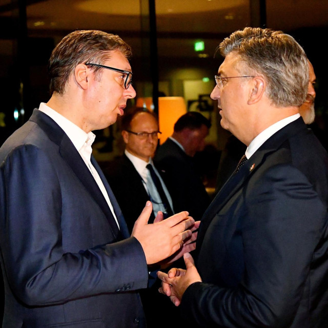 Aleksandar Vučić (lijevo) i Andrej Plenković (desno)