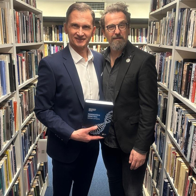 Dragan Primorac i Damir Marjanović tijekom promocije