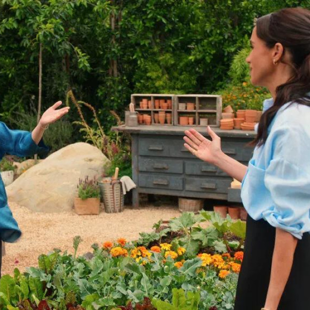 Meghan u plavoj košulji