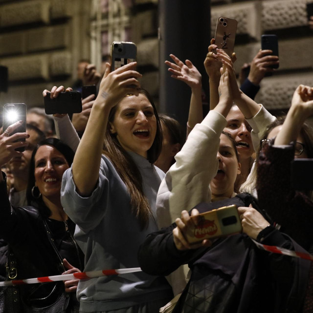 Doček studenata na Terazijama, Beograd