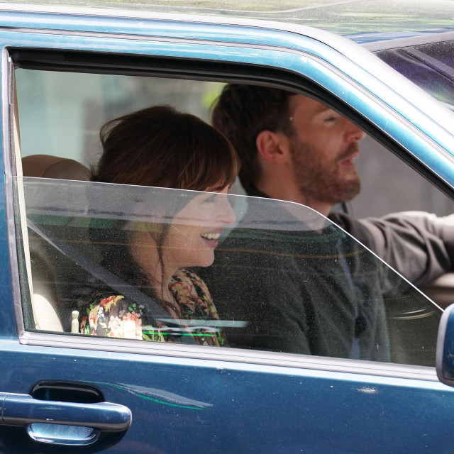 Dakota Johnson i Chris Evans na snimanju filma Materijalisti