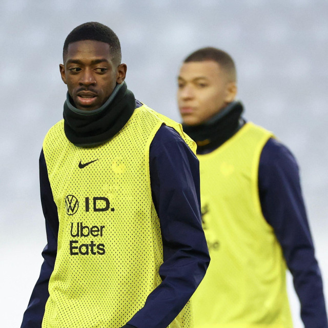 Ousmane Dembélé and Kylian Mbappe
