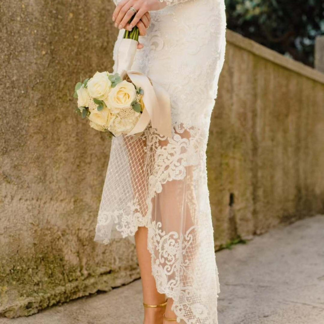 Matija Vuica je u haljinu za poseban dan kombinirala tri vrste čipke