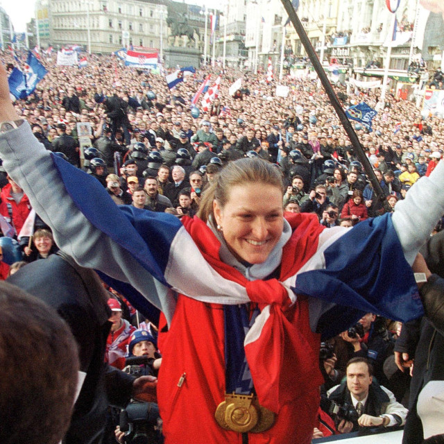 Doček Janice Kostelić 2002.