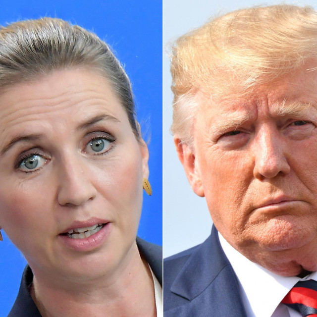 Danska premijerka Mette Frederiksen i američki predsjednik Donald Trump