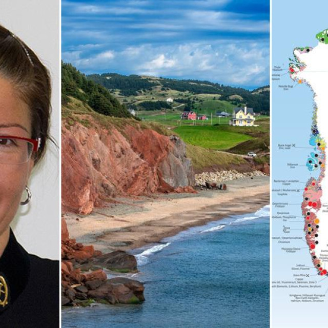 Prof Borojević-Šoštarić i karta s nalazištima ruda