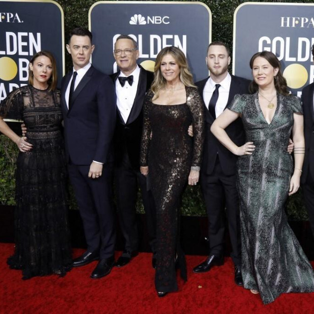 Samantha Bryant, Colin Hanks, Rita Wilson, Tom Hanks, Elizabeth Ann Hanks, Chet Hanks i Truman Theodore Hanks