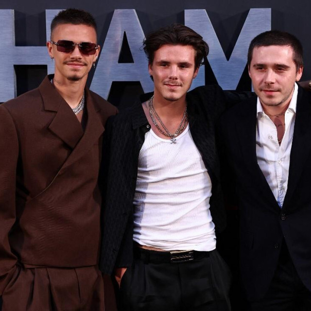 Romeo Beckham, Cruz Beckham i Brooklyn Beckham