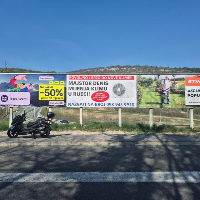 Rijeku su preplavili jumbo plakati s natpisom ”Majstor Denis mijenja klimu u Rijeci”