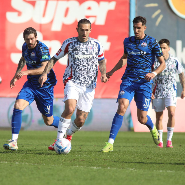 Slaven Belupo - Hajduk: Marko Livaja, Dominik Kovačević i Nazarij Rusin