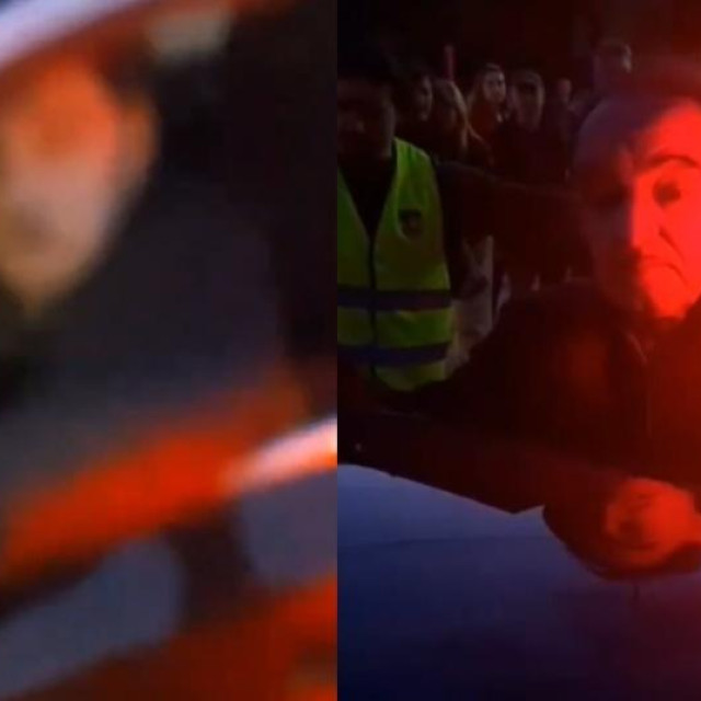 Zoran Stamenković za volanom svog automobila; Stamenković nakon što je iz njega izašao