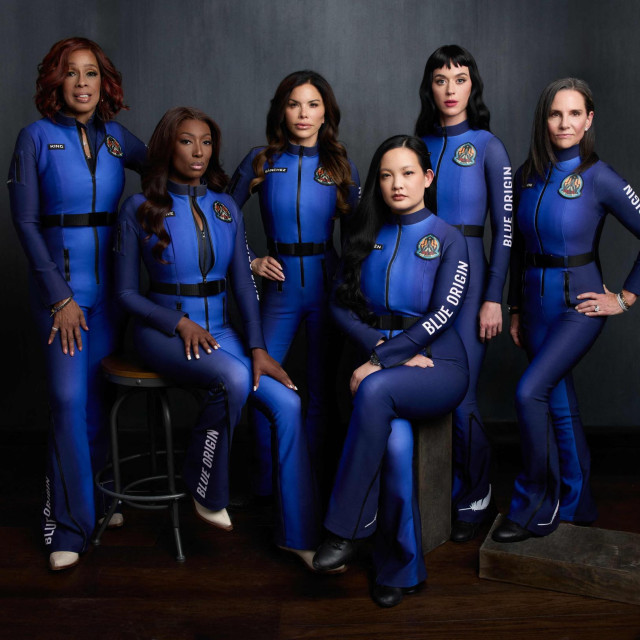 Gayle King, Aisha Bowe, Lauren Sanchez, Amanda Nguyen, Katy Perry i Kerianne Flynn