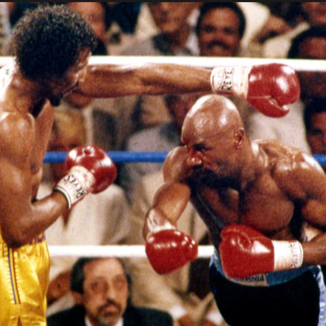 Tommy Hearns (lijevo) vs. Marvin Hagler (desno)