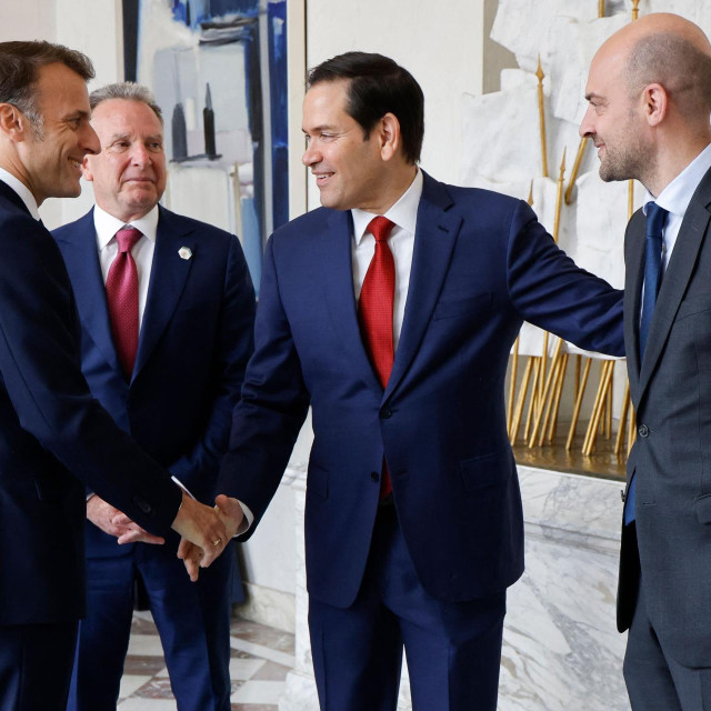 Slijeva nadesno: Emmanuel Macron, Steve Witkoff, Marco Rubio i francuski ministar Jean-Noel Barrot u Parizu
