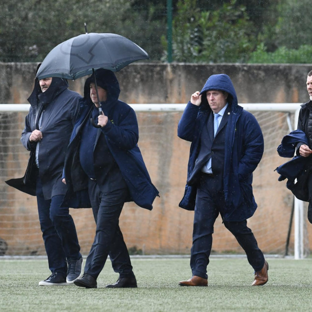 Zvonimir Boban, Velimir Zajec i delegacija Dinama na utakmici u Šibeniku