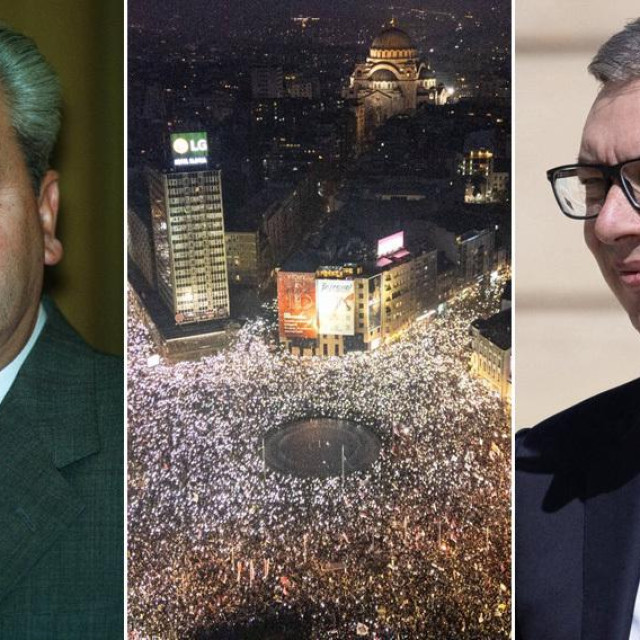 Slobodan Milošević; prosvjed 15. ožujka u Beogradu; Aleksandar Vučić