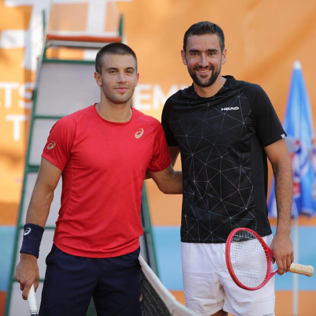 Borna Ćorić i Marin Čilić na humanitarnom turniru