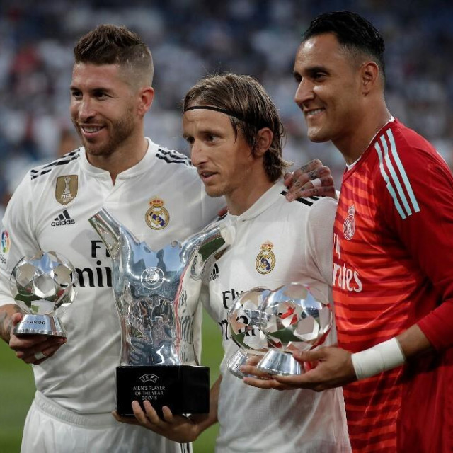 Sergio Ramos, Luka Modrić i Navas 2018. godine