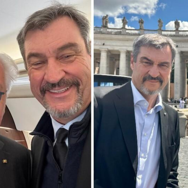 Nasmiješeni bavarski premijer u Rimu