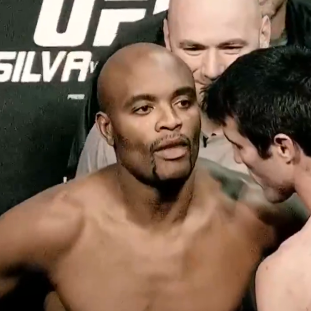 Anderson Silva (lijevo) i Chael Sonnen (desno)