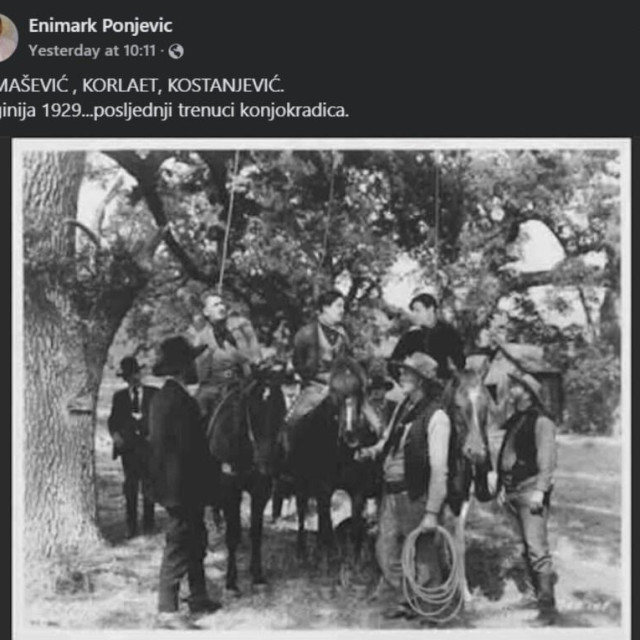 Screenshot objave Enimarka Ponjevića
