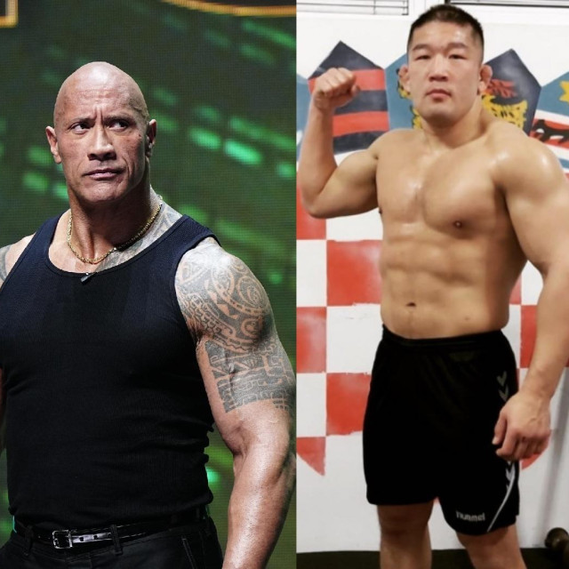 Dwayne Johnson i Satoshi Ishii